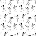 Skeletons Seamless Pattern