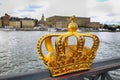 Skeppsholmsbron Skeppsholm Bridge with Golden Crown on a bridg