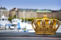 Skeppsholmsbron Skeppsholm Bridge with Golden Crown on a bridg