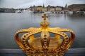 Skeppsholmsbron Skeppsholm Bridge with Golden Crown on a bridg