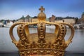 Skeppsholmsbron Skeppsholm Bridge with Golden Crown on a bridg