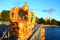 Skeppsholmsbron (Skeppsholm Bridge) With Its Famous Golden Crown