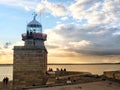 Howth Lighthouse at Sunset, Dublin, Ireland Royalty Free Stock Photo