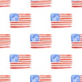 Sketch american flag in vintage style