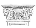 Sketch of ancient greec decorative pillar