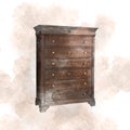 Sketch of a Antique wooden commode