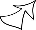 Sketch arrow simple vector illustration