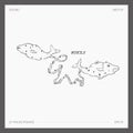 Sketch of astrological zodiac Pisces Fishes Royalty Free Stock Photo