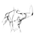 Sketch of athletic man back Royalty Free Stock Photo