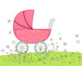 Sketch baby carriage