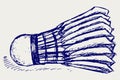 Sketch badminton ball Royalty Free Stock Photo