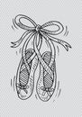 Sketch of ballerina shoes