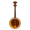 Isolated banjo sketch. Musical instrument