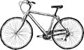 Sketch of a bicycle for active strolls Royalty Free Stock Photo