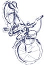 Sketch bicycle foreshottering