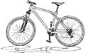 A sketch of a bicycle for a strolls Royalty Free Stock Photo