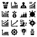 sketch Big set business icons. Vector Illustration can be used in education, bank, It, SaaS, finance Royalty Free Stock Photo