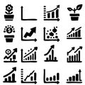 sketch Big set business icons. Vector Illustration can be used in education, bank, It, SaaS, finance Royalty Free Stock Photo