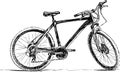A sketch of a bike for walks Royalty Free Stock Photo