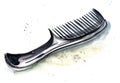 Sketch of Black hairdresser comb with a comfortable long handle