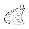 Sketch of a bottle of poison or elixir_7