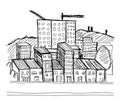 Sketch Building City Vector Drawhand