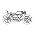 caferacer sketch illustration Royalty Free Stock Photo