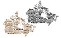 Map of Canada - vector illustration