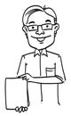 Sketch Cartoon man Royalty Free Stock Photo