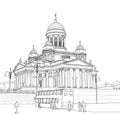 Sketch of the Cathedral in Helsinki