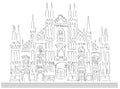 Sketch of the cathedral of Milan isolated