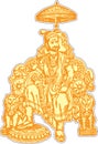 Sketch of Chatrapati Shivaji Maharaj Indian Ruler and a member of the Bhonsle Maratha clan outline, silhouette editable