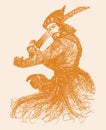Sketch of Chatrapati Shivaji Maharaj Indian Ruler and a member of the Bhonsle Maratha clan outline, silhouette editable