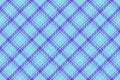 Sketch check seamless textile, symmetry fabric texture tartan. Printout background plaid pattern vector in cyan and indigo colors