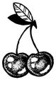 Sketch of cherries dot work