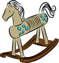 Sketch of child brown rocking horse