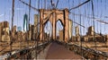 Sketch of cityscape in New York show Brooklyn Bridge