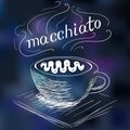 Sketch of coffee macchiato