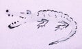 Sketch of crocodile Royalty Free Stock Photo