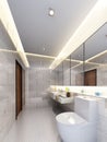 Sketch design of interior bathroom Royalty Free Stock Photo