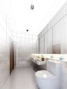 Sketch design of interior bathroom Royalty Free Stock Photo
