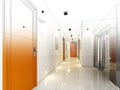 Sketch design of interior hall Royalty Free Stock Photo