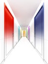 Sketch design of interior hall Royalty Free Stock Photo