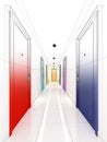 Sketch design of interior hall Royalty Free Stock Photo