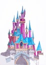 Sketch Disneyland Castle Royalty Free Stock Photo