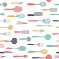 Sketch doodle illustration of kitchen tools, ware, accessories, appliances, equipment, utensils, such as knives, forks, spoons,