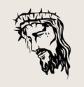 Jesus Face Sketch, art vector design