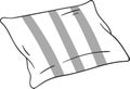 Sketch Drawing Striped Pillow