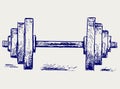 Sketch dumbbell weight