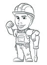 Sketch Electrician Handyman Maintenance Technician Worker